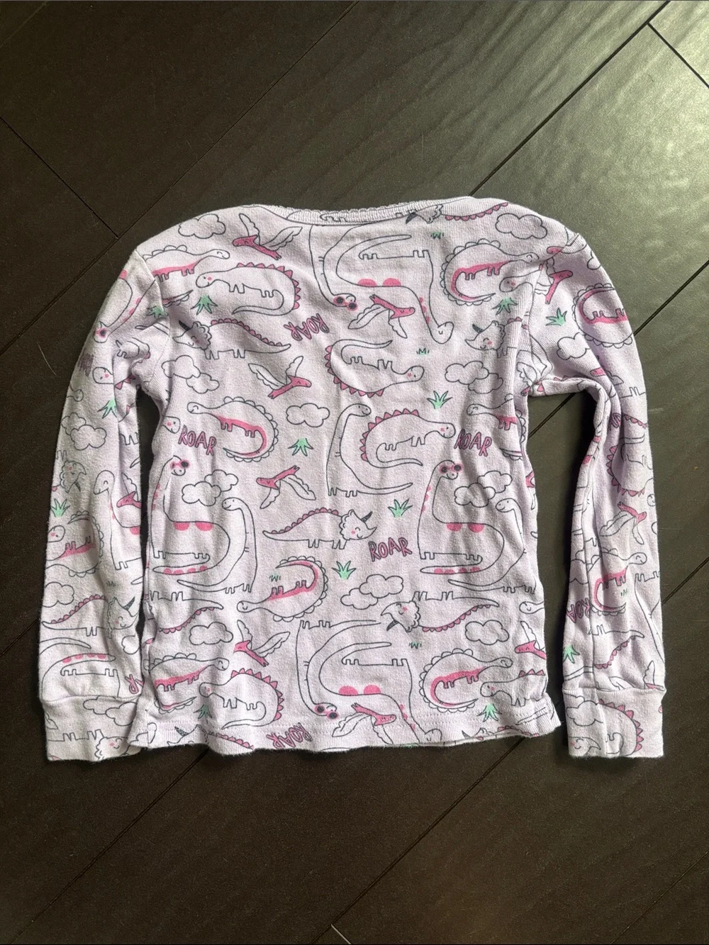 Carter's Lavender and White Striped Star Applique Pajama Top